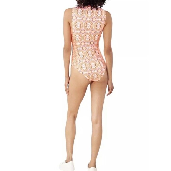 Hale Bob Scuba Swimsuit One Piece Sz S Surf Shivani Front Zipper Modest NWT $156 - Picture 14 of 15